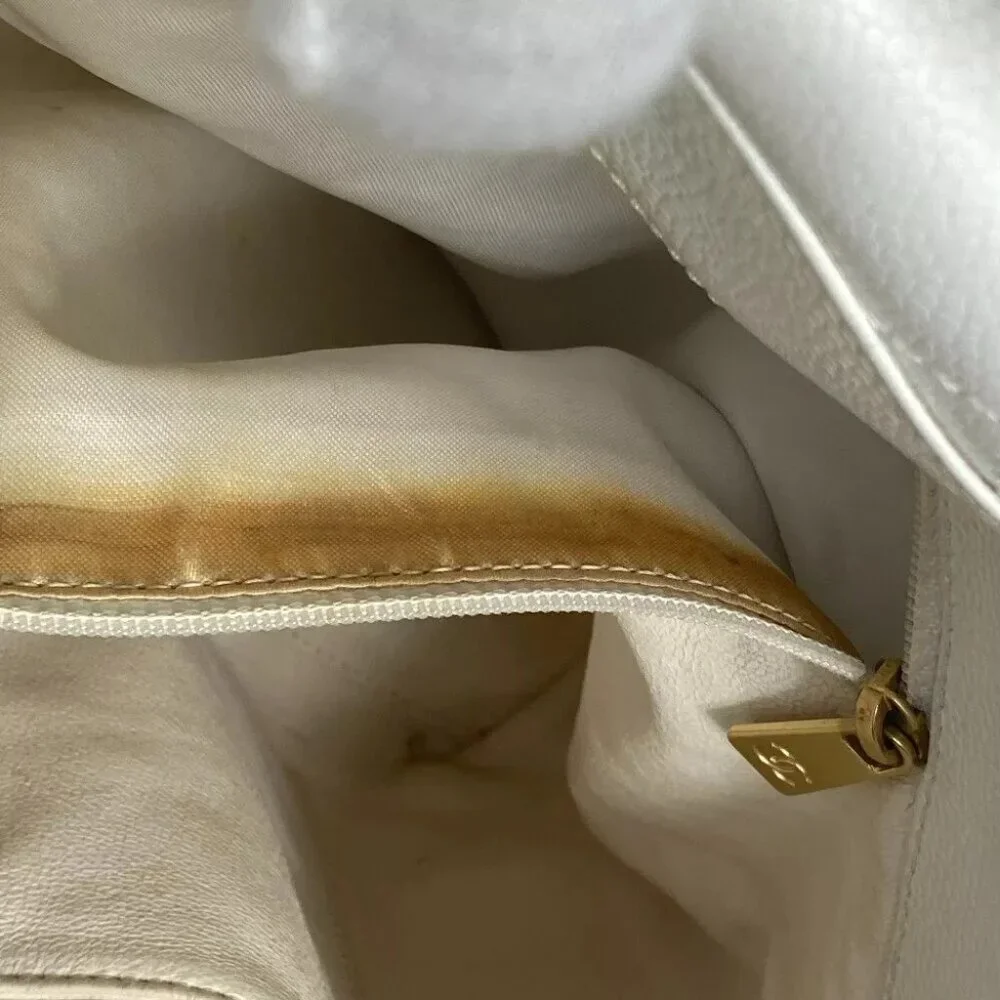 CHANEL Matelasse Quilted CC CC Mark Wood handle bag Tote Bag Hand Bag - Picture 2 of 16